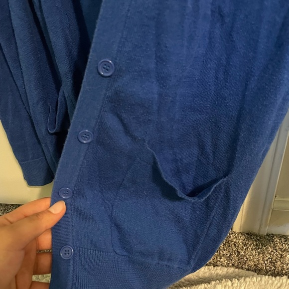 Blue Buttoned Cardigan - Picture 3 of 7